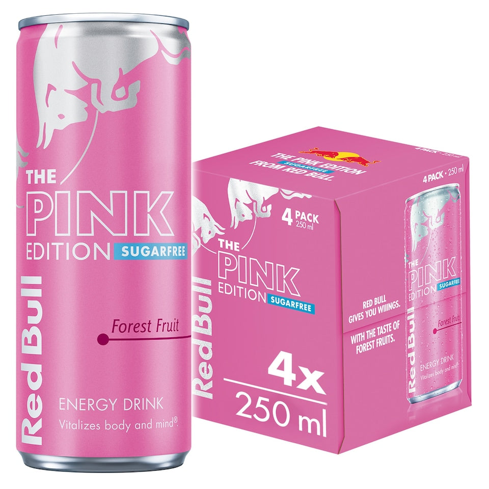 Red Bull The Pink Edition Forest Fruits Sugar Free 4 x 250ml