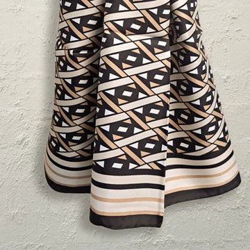 LV Scarf Marley, Black/Cream/Camel 90x90cm