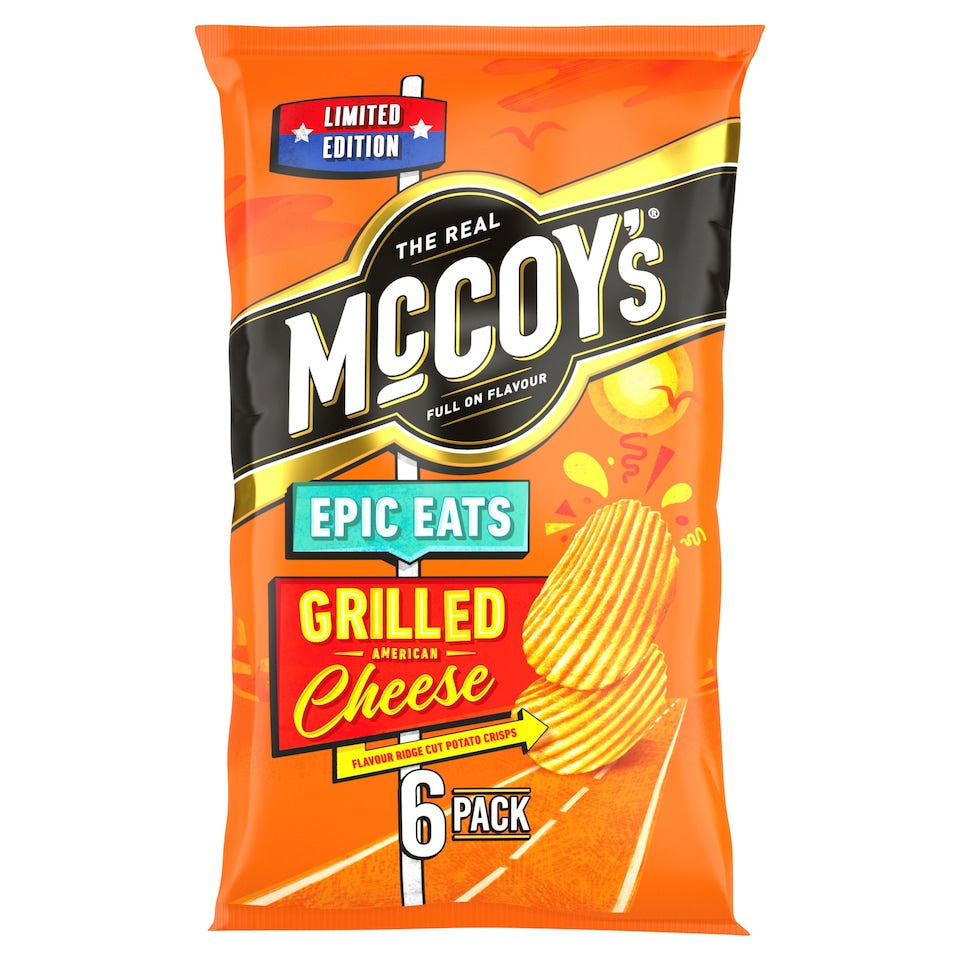 McCoys Epic Eats Grilled Cheese Multipack Crisps 6 x 25g