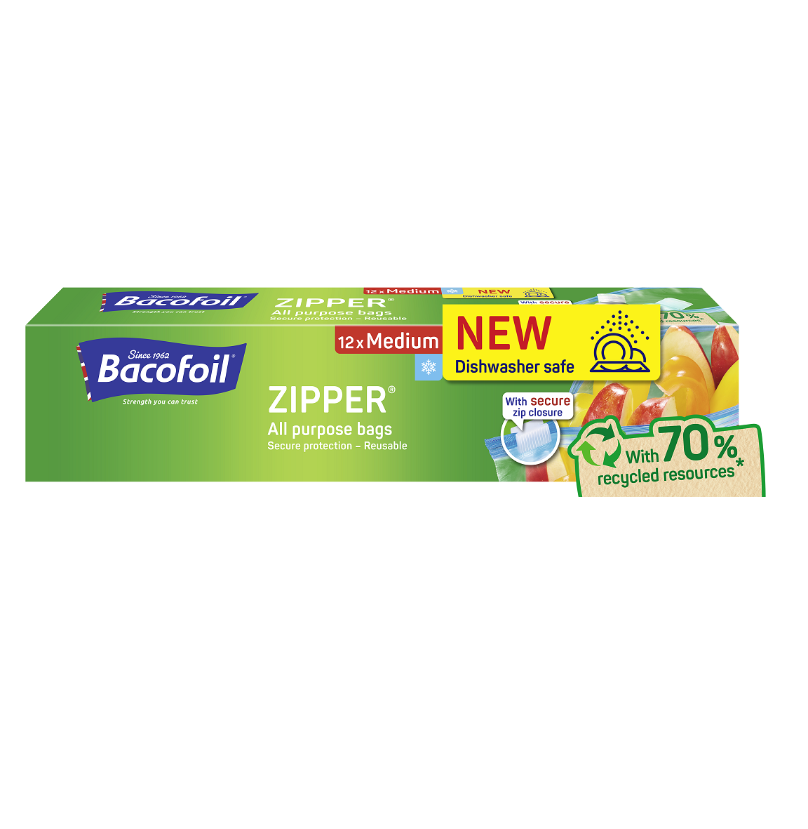 Bacofoil Zipper Bags Small 1Ltr 15pk