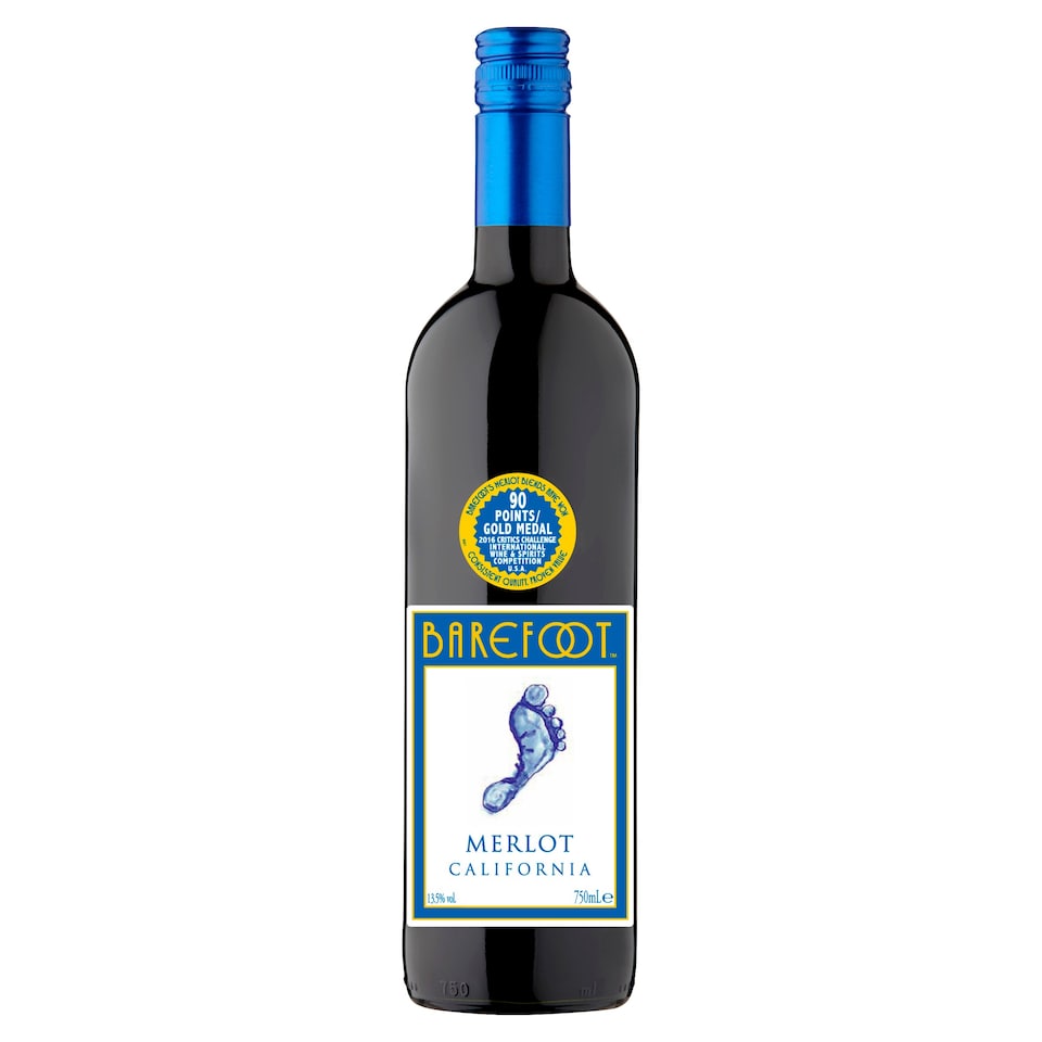Barefoot Merlot Wine 75cl 13.5%