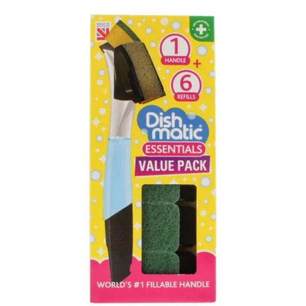 Dishmatic Handle & Refills - Bonus Pack
