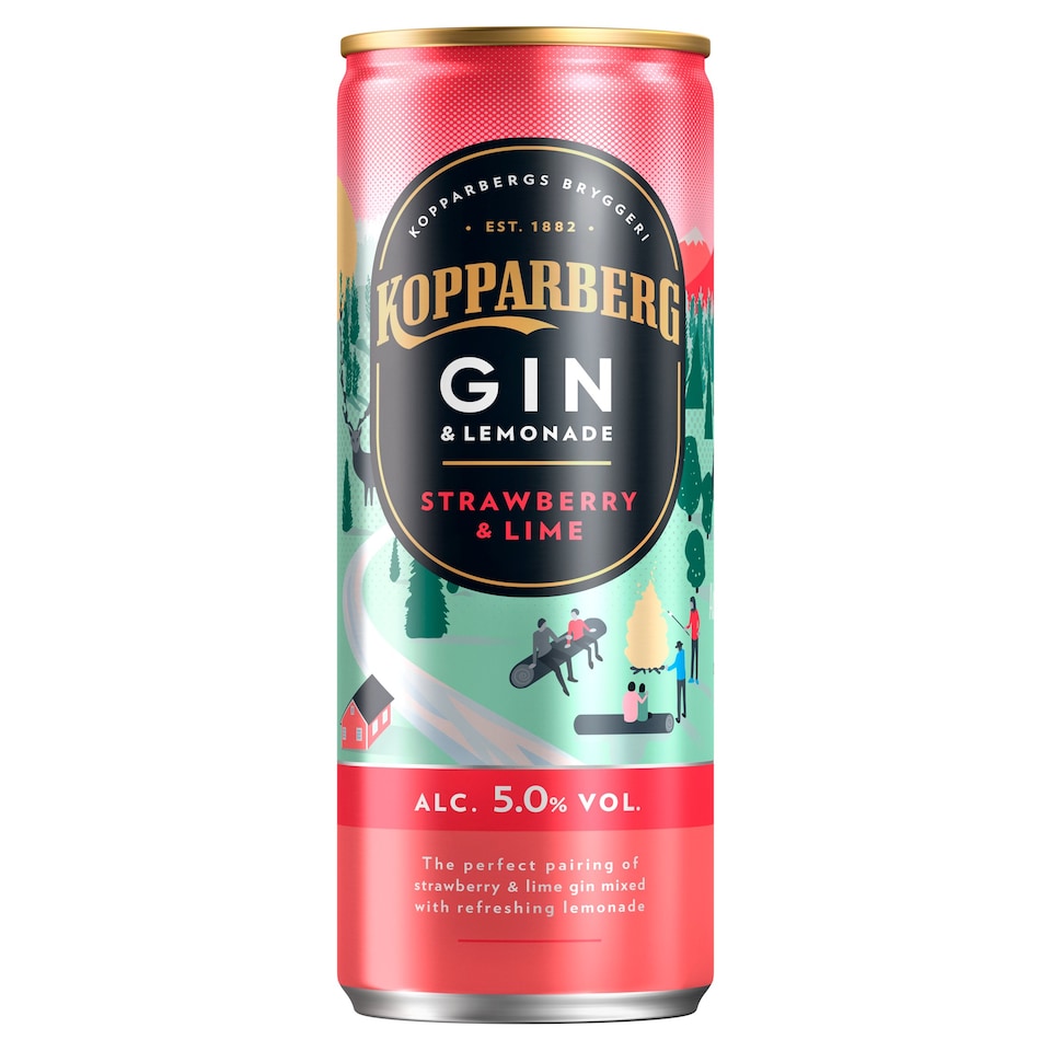Kopparberg Strawberry Gin & Lemonade 250ml 5%