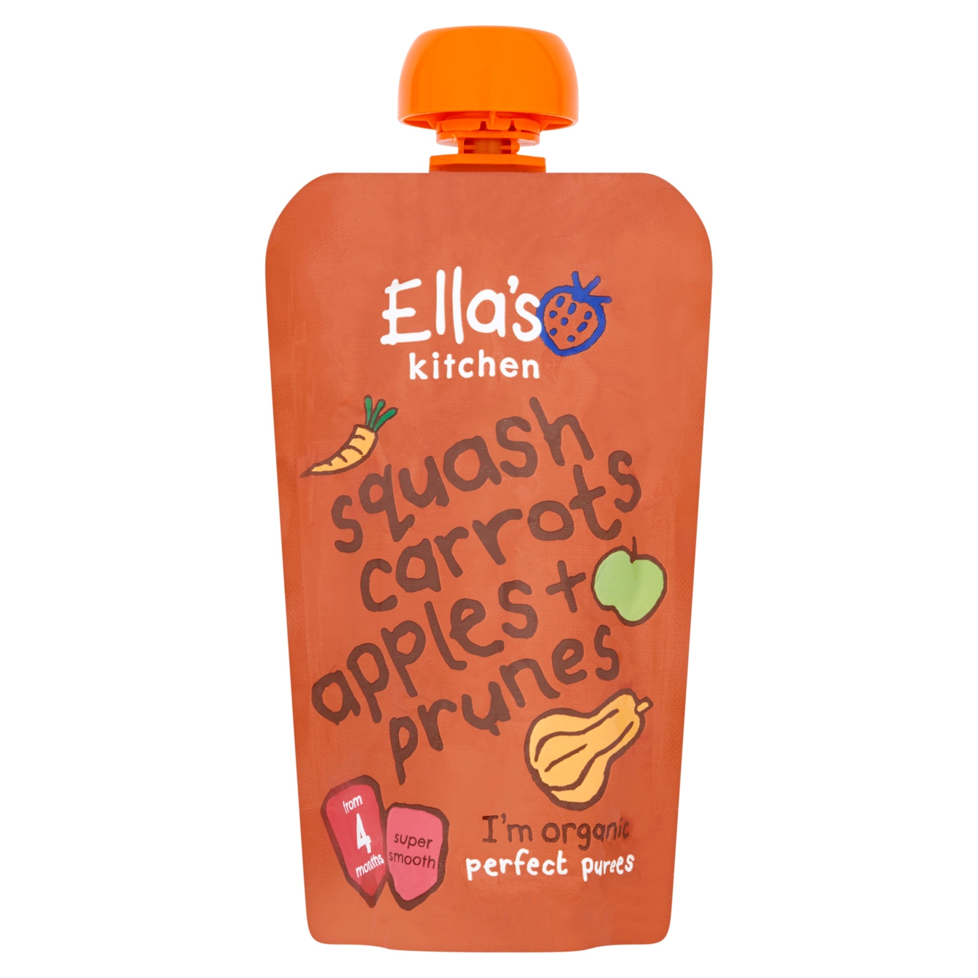 Ellas Kitchen Squash Carrots Apples Prunes Pouch 120g
