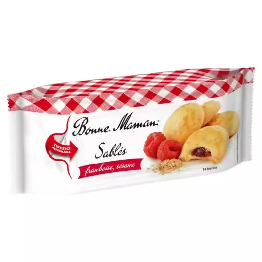 Bonne Maman Raspberry & Sesame Shortbreads 150g