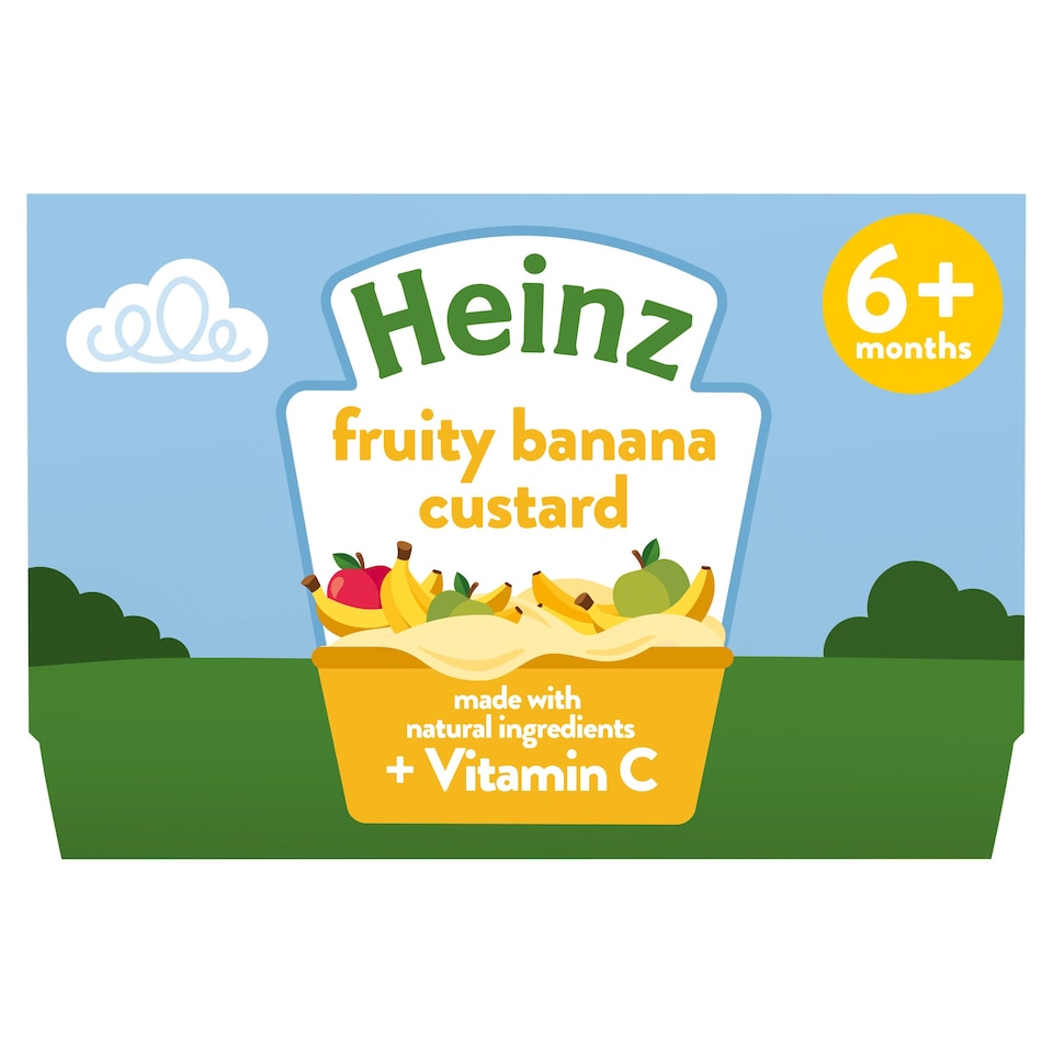 Heinz Fruity Banana Custard 4 To 36 Months 4 x 100g