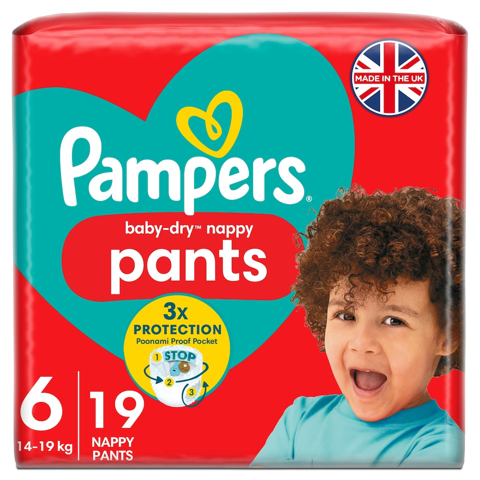 Pampers Baby Dry Pants Size 6 Carry Nappies 19pk