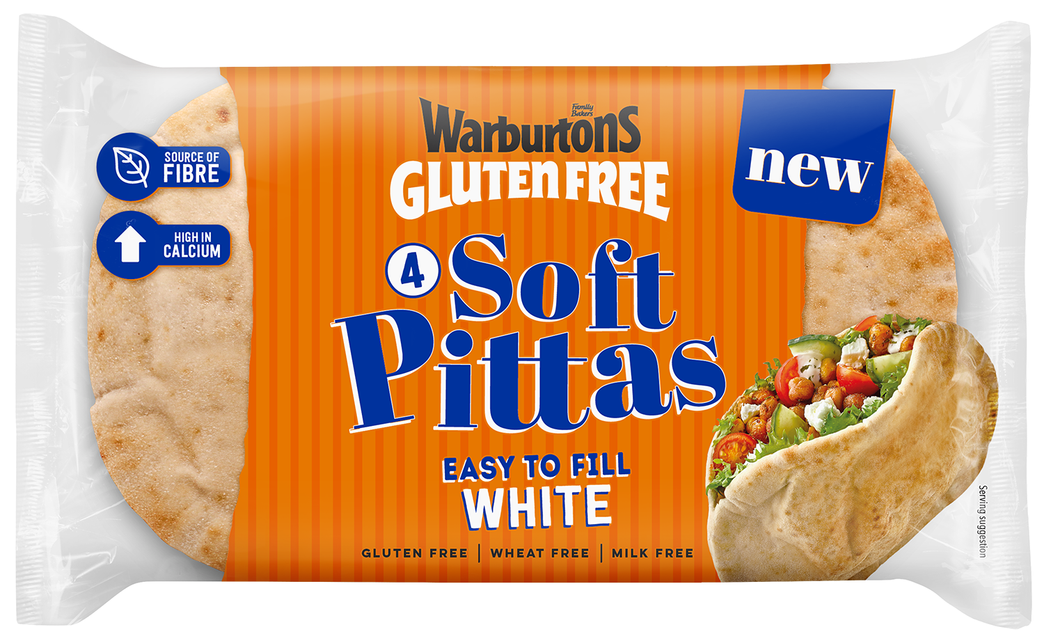 Warburtons GF (4 pack) soft pitta