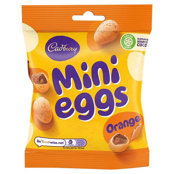 Cadbury Orange Mini Eggs 80g 1 x 24 BULK