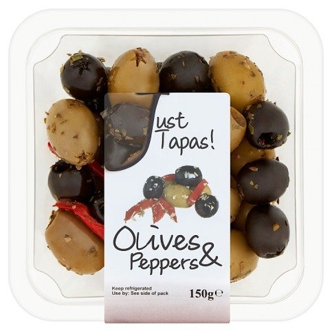 Just Tapas Mixed Greek Olives & Peppers PM£2 150g