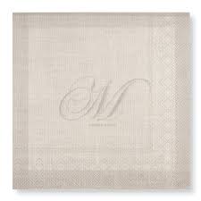 Manor Road Monogram Linen Dinner Napkin 20pk