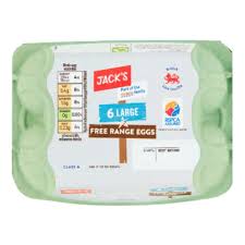 Jacks Free Range Large Eggs 6pk
