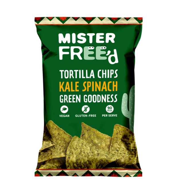 Mister Free'd Tortilla Chips - Kale Spinach 135g
