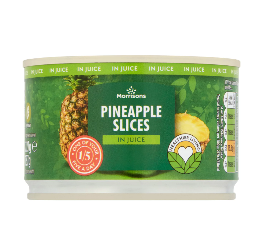 Morrisons Pineapple Slices in Juice 227g