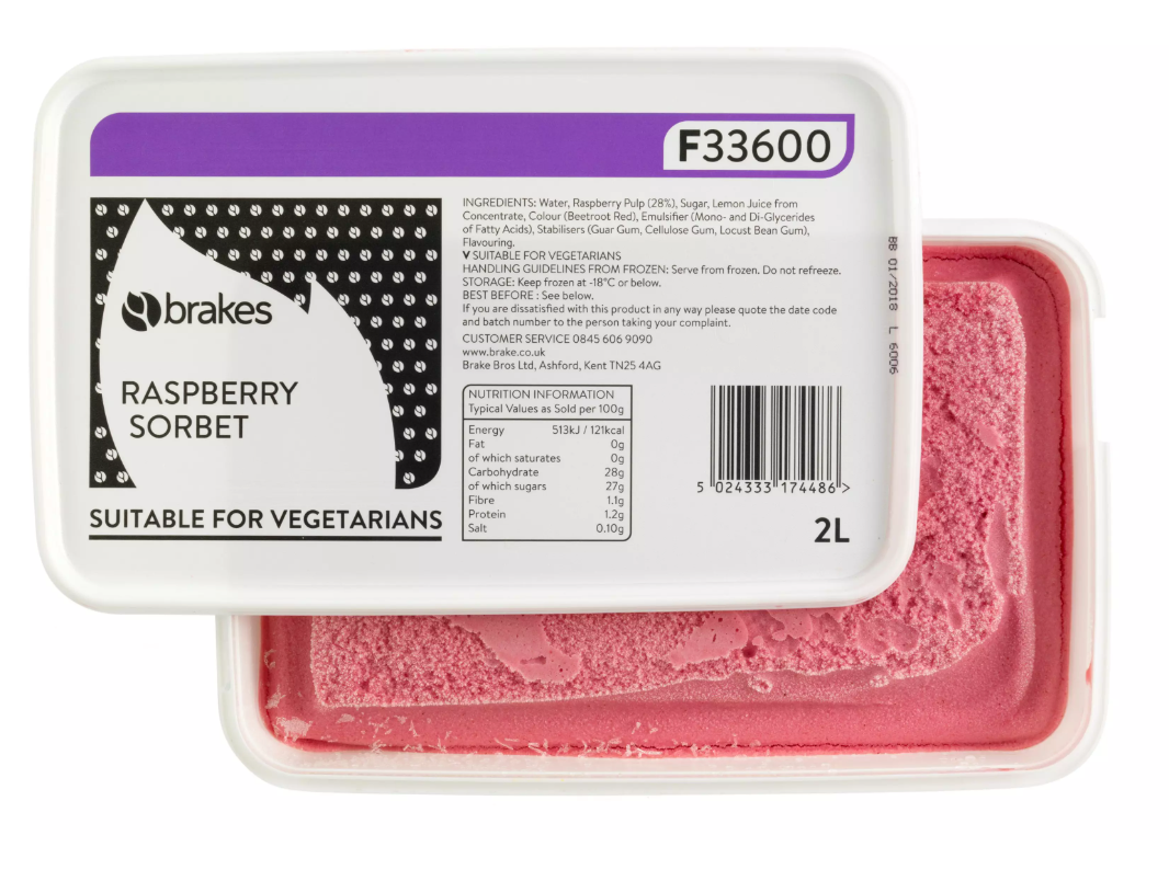 Brakes Raspberry Sorbet 2ltr