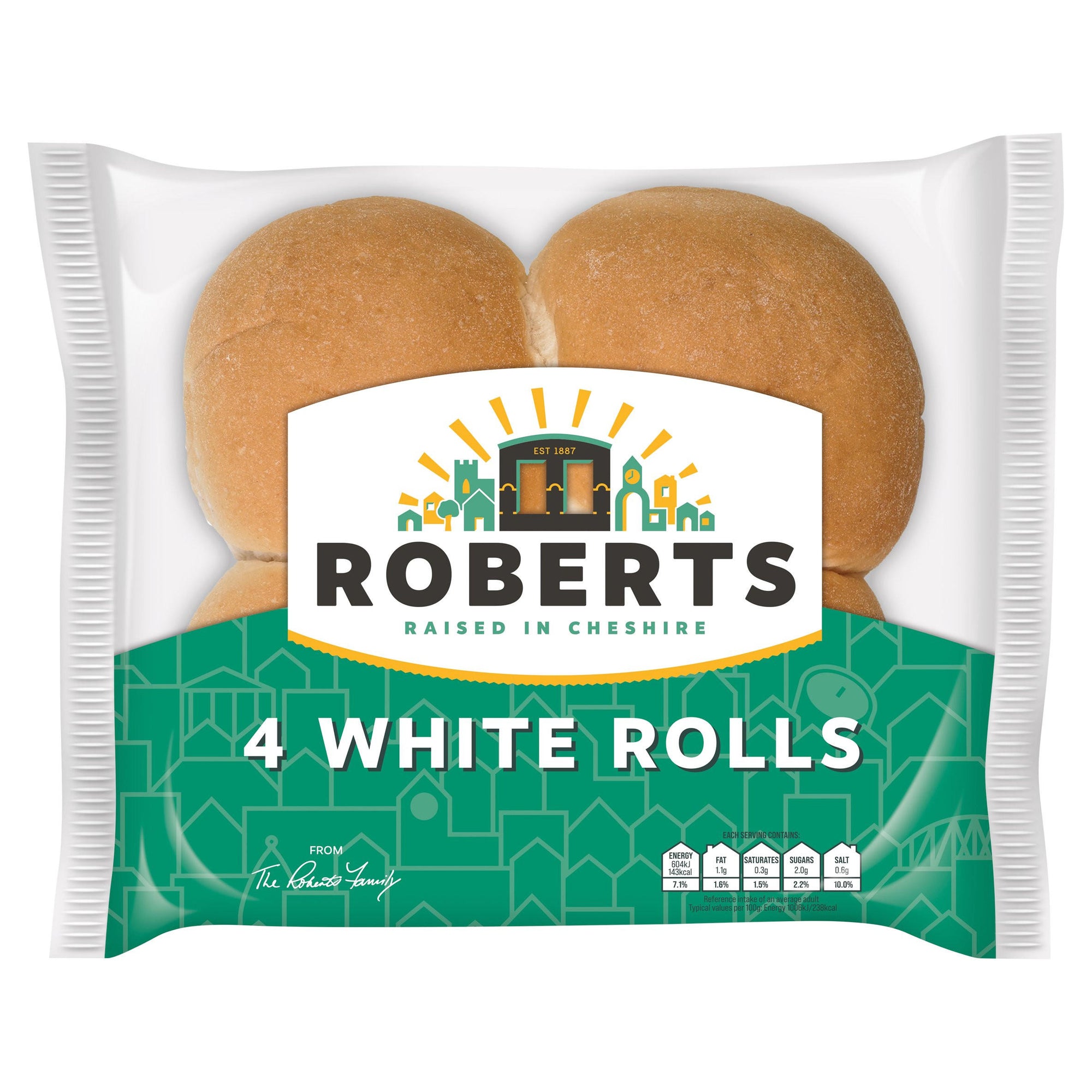 Roberts 4 White Rolls 240g