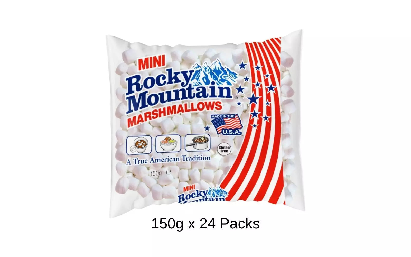 Rocky Mountain Mini White Marshmallows 150g
