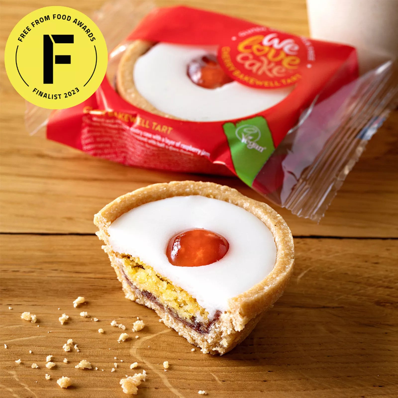 We Love Cake Gluten Free & Vegan Cherry Bakewell Tart 28x50g
