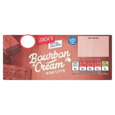 Jack's Bourbon Cream Biscuits 150g PM 85p 2F1.6