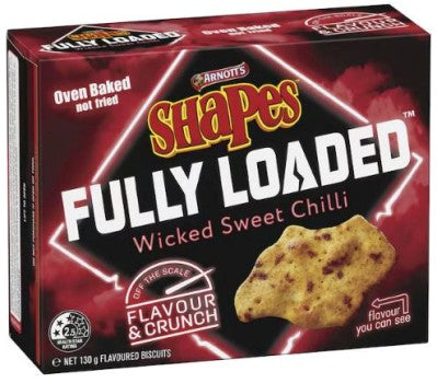 Arnotts Shapes Fully Loaded Wicked Sweet Chilli 130g