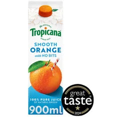 Tropicana Orange Juice without bits 4x 900ml
