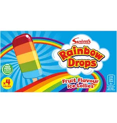 Swizzels Rainbow Drops Lollies 4pk