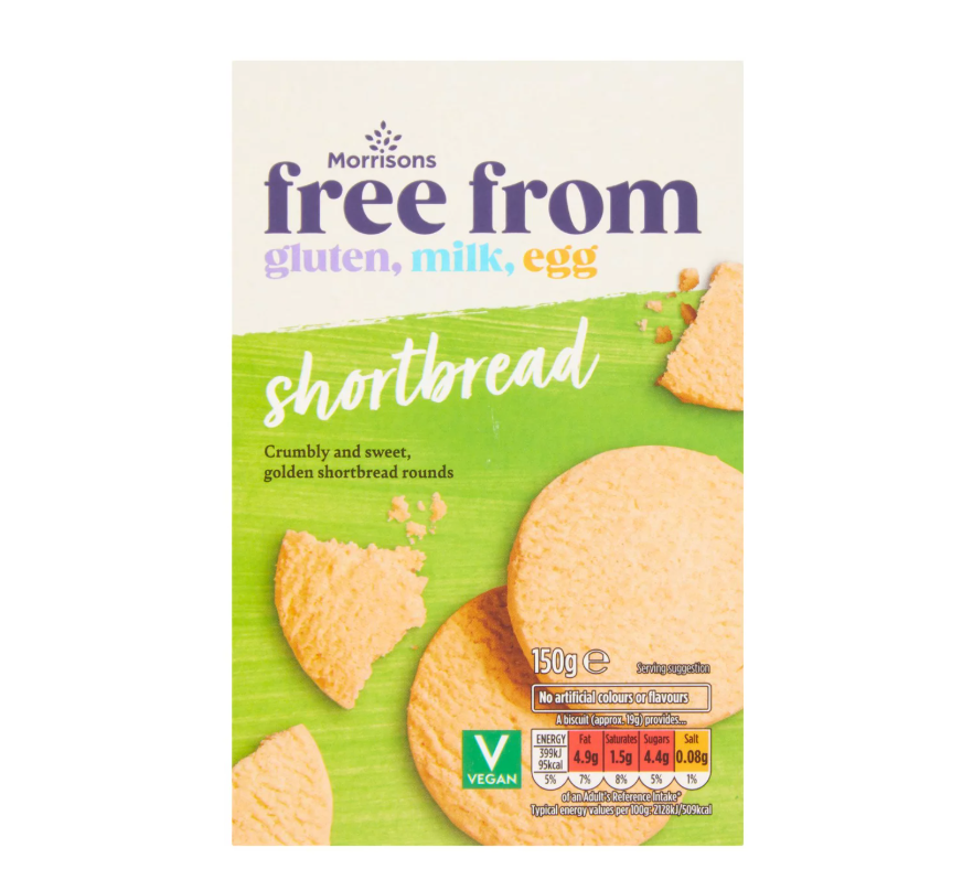 Morrisons Free From Vegan Scottish Shortbread 150g