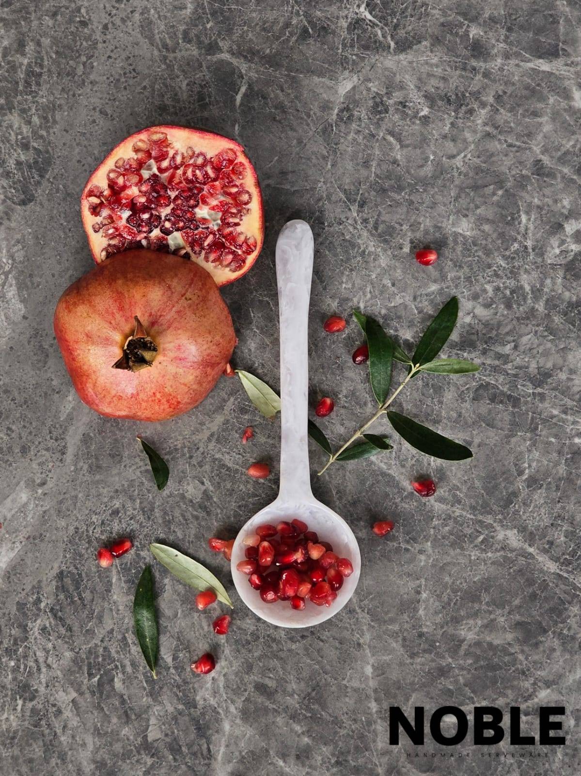 Noble Handmade Serve Spoon White