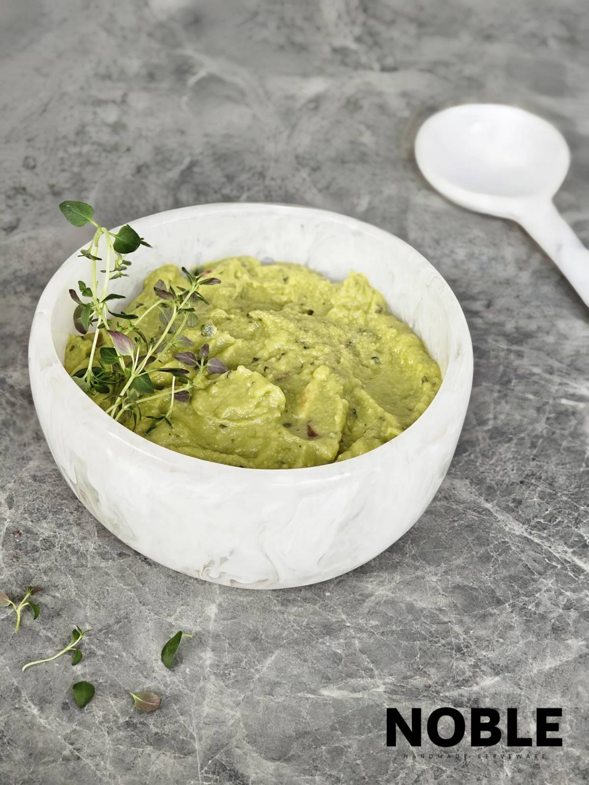 Noble Handmade Dip Bowl White
