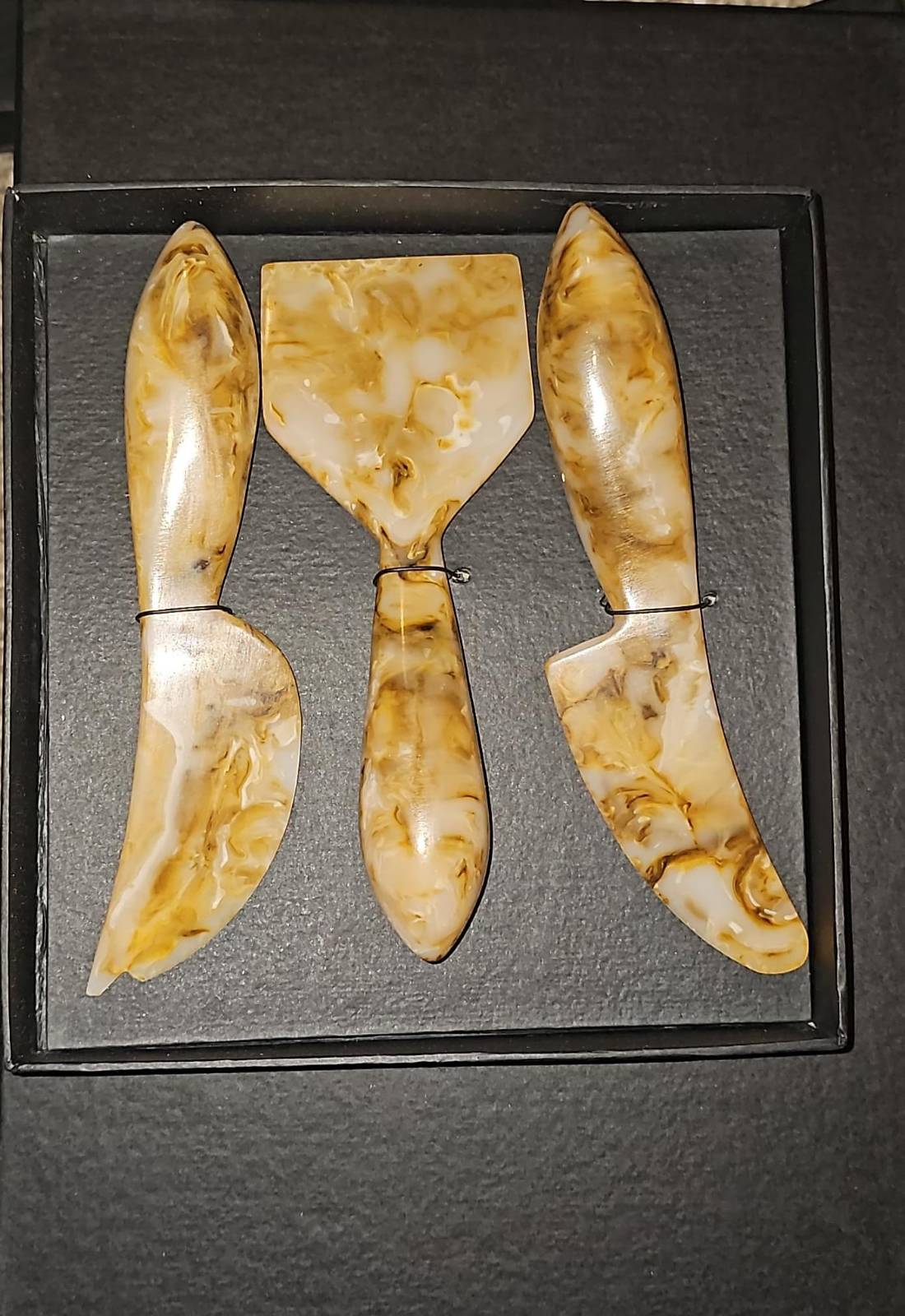 Noble Handmade Cheese Knives Brown