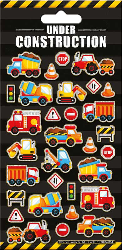 Construction Stickers (Reusable)