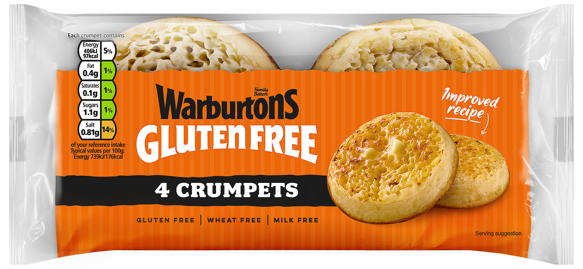 Warburtons GF crumpets