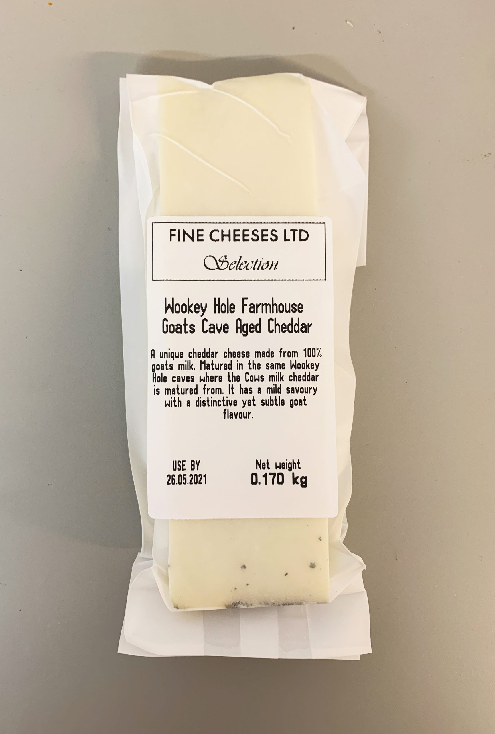 Wookey Hole Cave Aged Goat Cheddar approx 150g