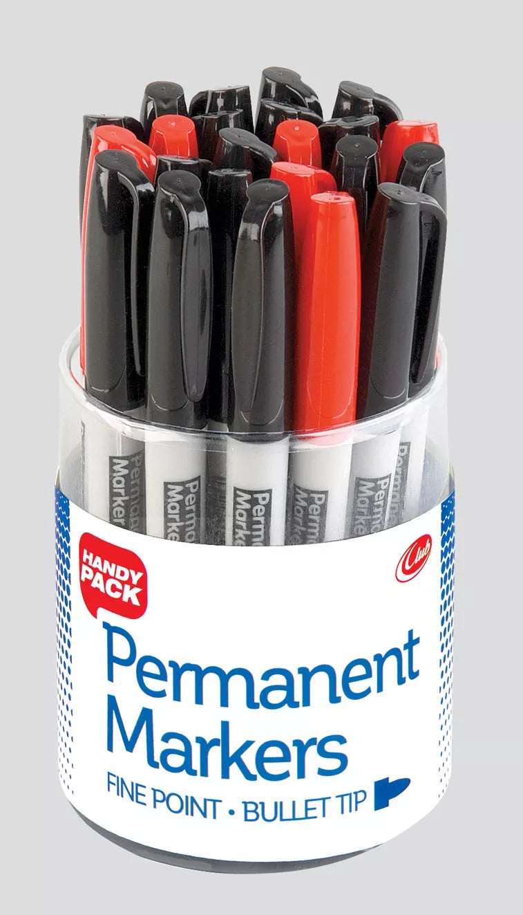 Club Permanent Marker (Asstd Red & Black)