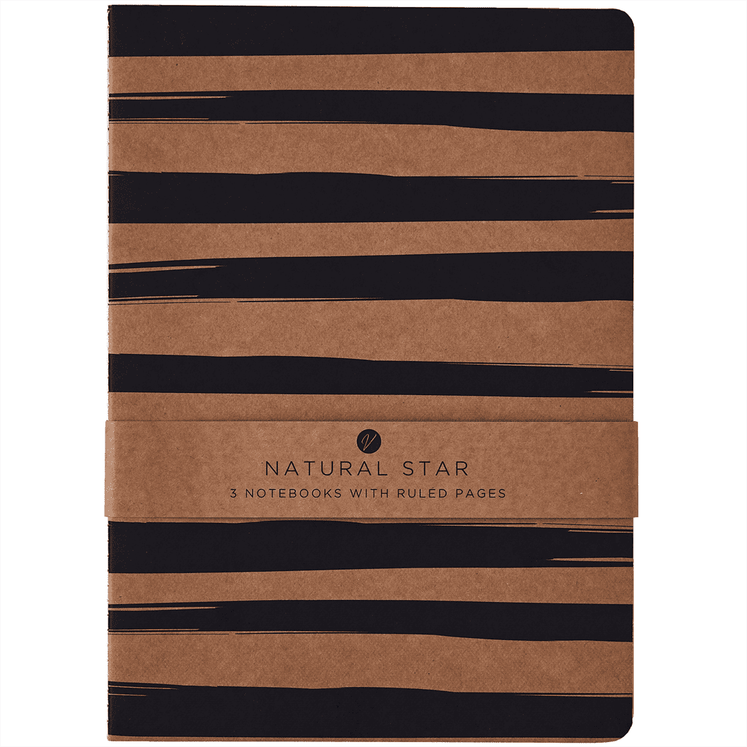 DBV Natural A4 Notebook Set 3pk
