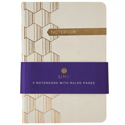 DBV Linear A6 Notebook Set 3pk