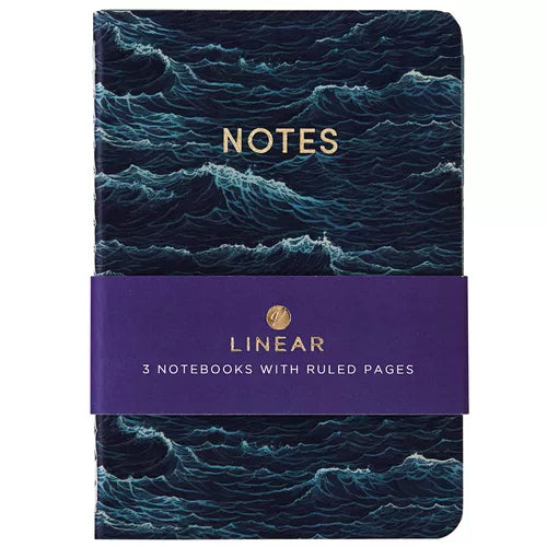 DBV UMI Waves A6 Notebook Set 3pk