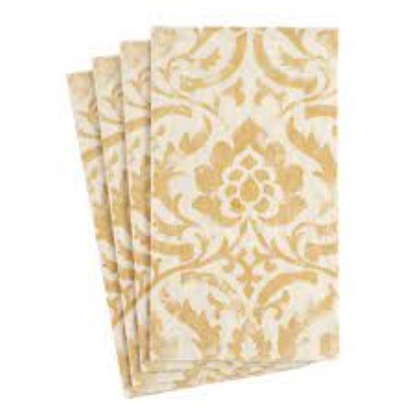 Caspari Baroque Ivory Guest Napkins 15pk