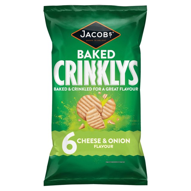 Jacobs Mini Cheddars Cheese & Onion Crinkly 6x25G