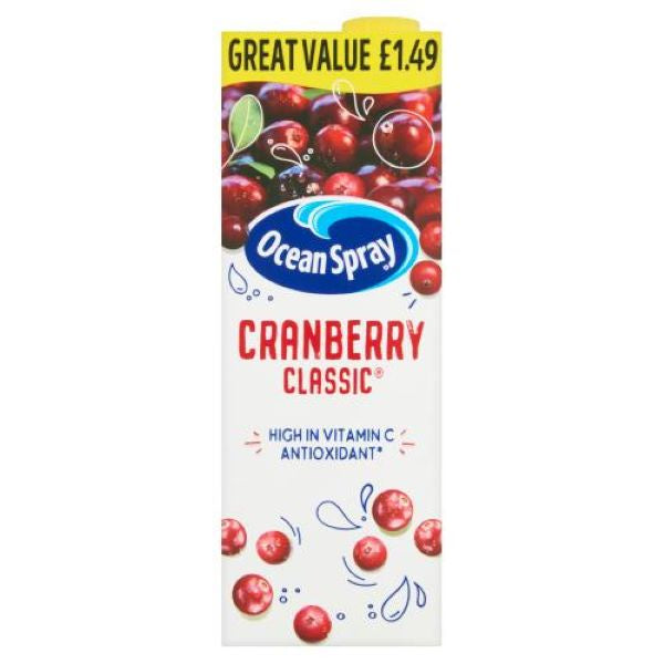 Ocean Spray Cranberry Classic 1Litre PMP 1.69