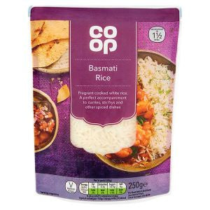 Co Op Basmati Rice Pouch 250g