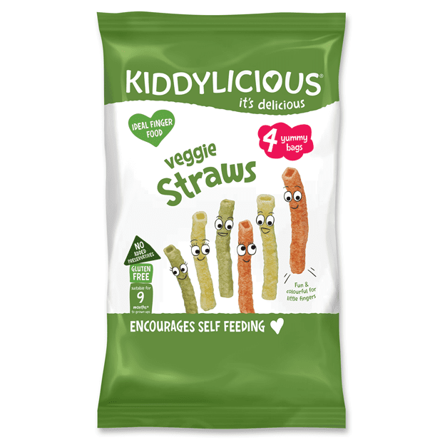 Kiddylicious Veggie Straws Baby Snack 4x 12g