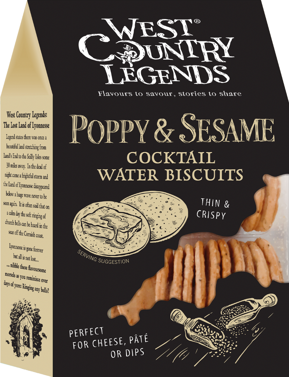 West Country Poppy & Sesame Biscuits 100g