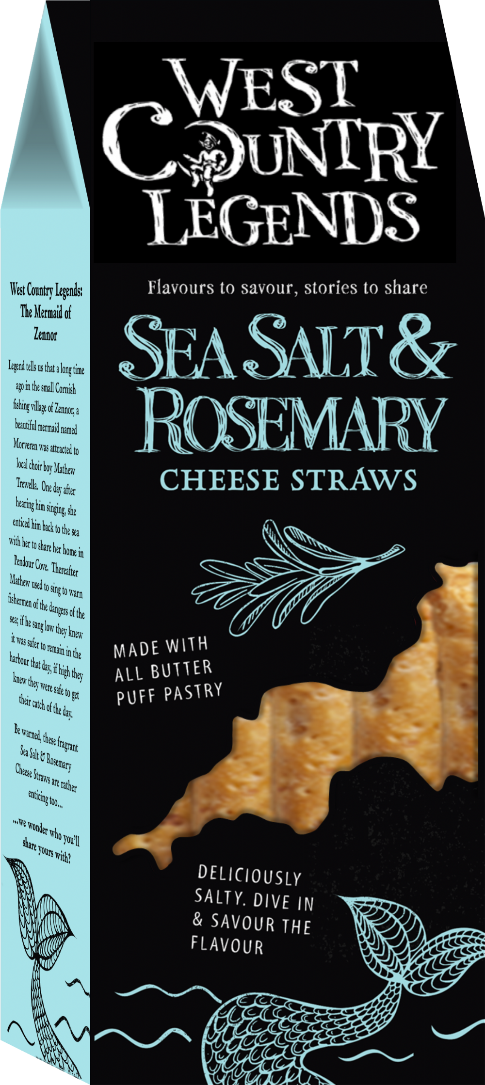 West Country SeaSalt/Rosemary CheeseStraws 100g
