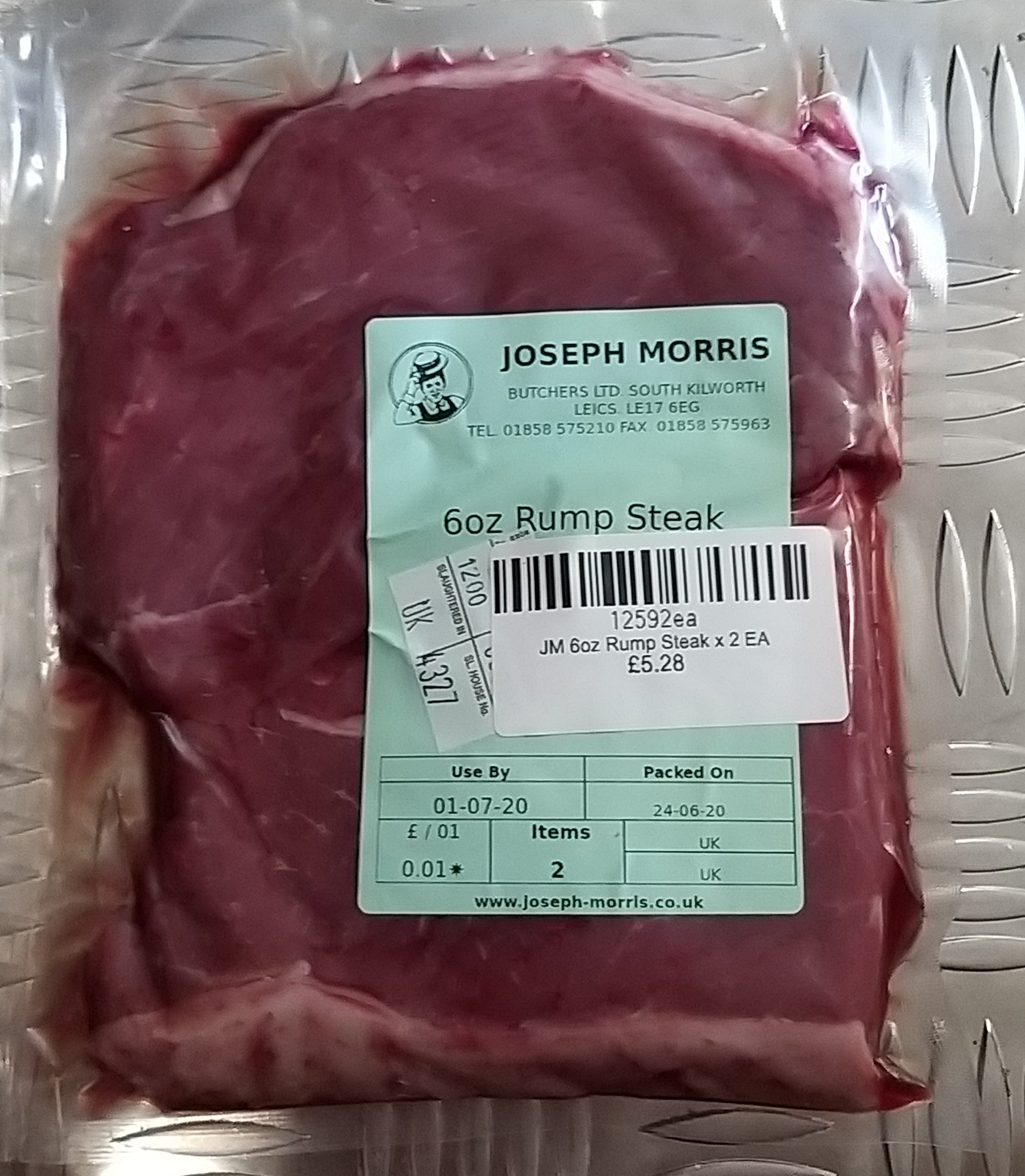 JM 6oz Rump Steak (Pack/2)