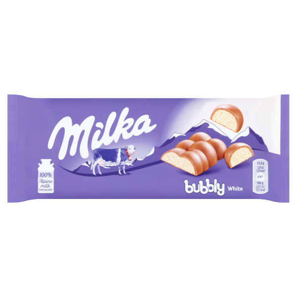 Milka Bubbly White 100g