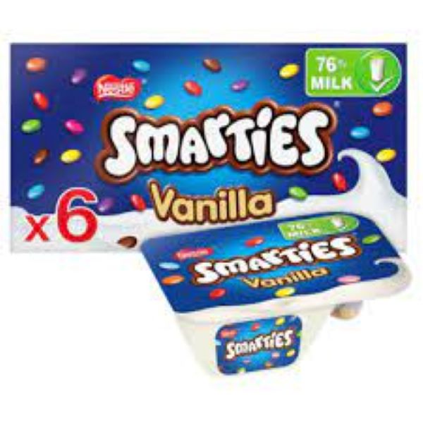 Smarties Split Pot Vanilla 6pk