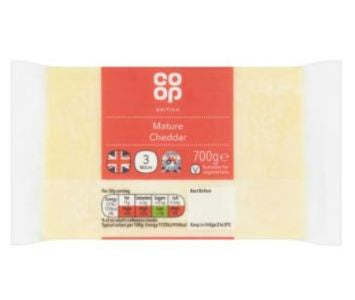 Co Op British Mature White Cheddar 700g