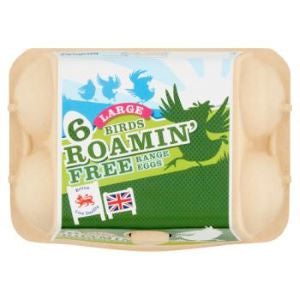 Roamin 6 Large Free Range Eggs 6pk