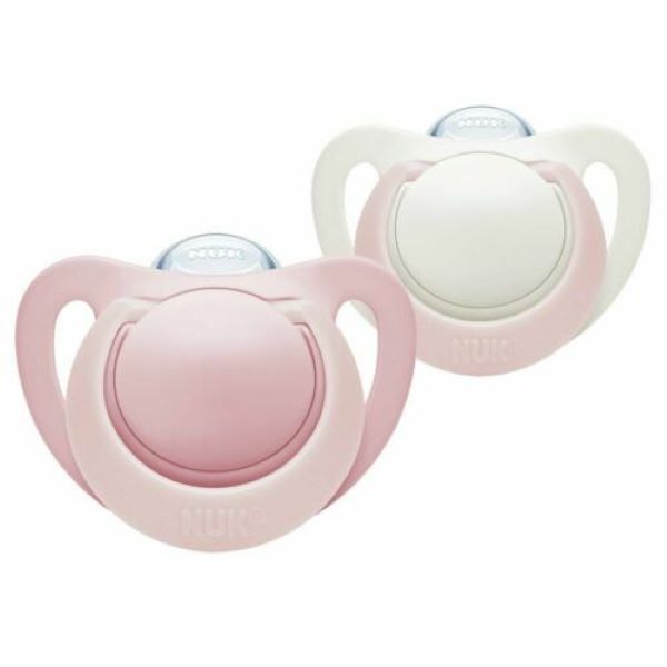 NUK Genius Silicone Soother Pink 6-18m 2Pk